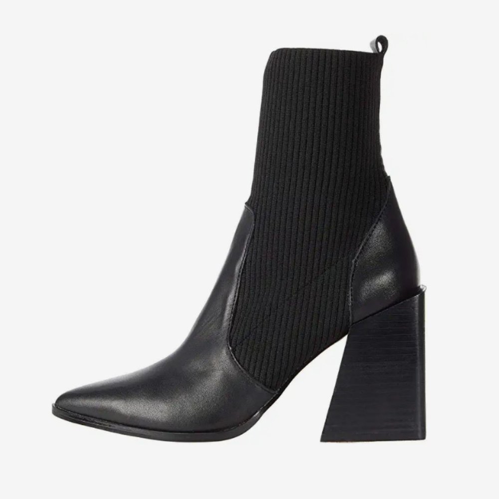 Steve Madden Black Heeled Boots - Picture 2 of 8